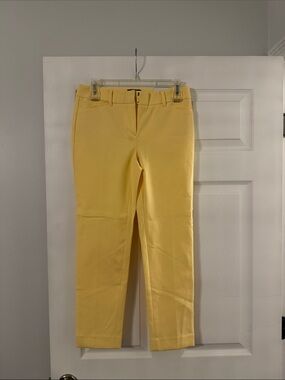 WHBM Sunny Yellow Cropped Dress Pants size 2P brand new inseam 24” waist 28”